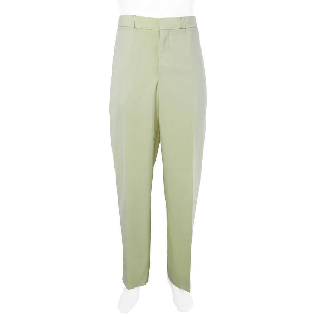 商品Burberry|Mens Tumbled Wool Wide-Leg Trousers In Matcha,价格¥3295,第1张图片