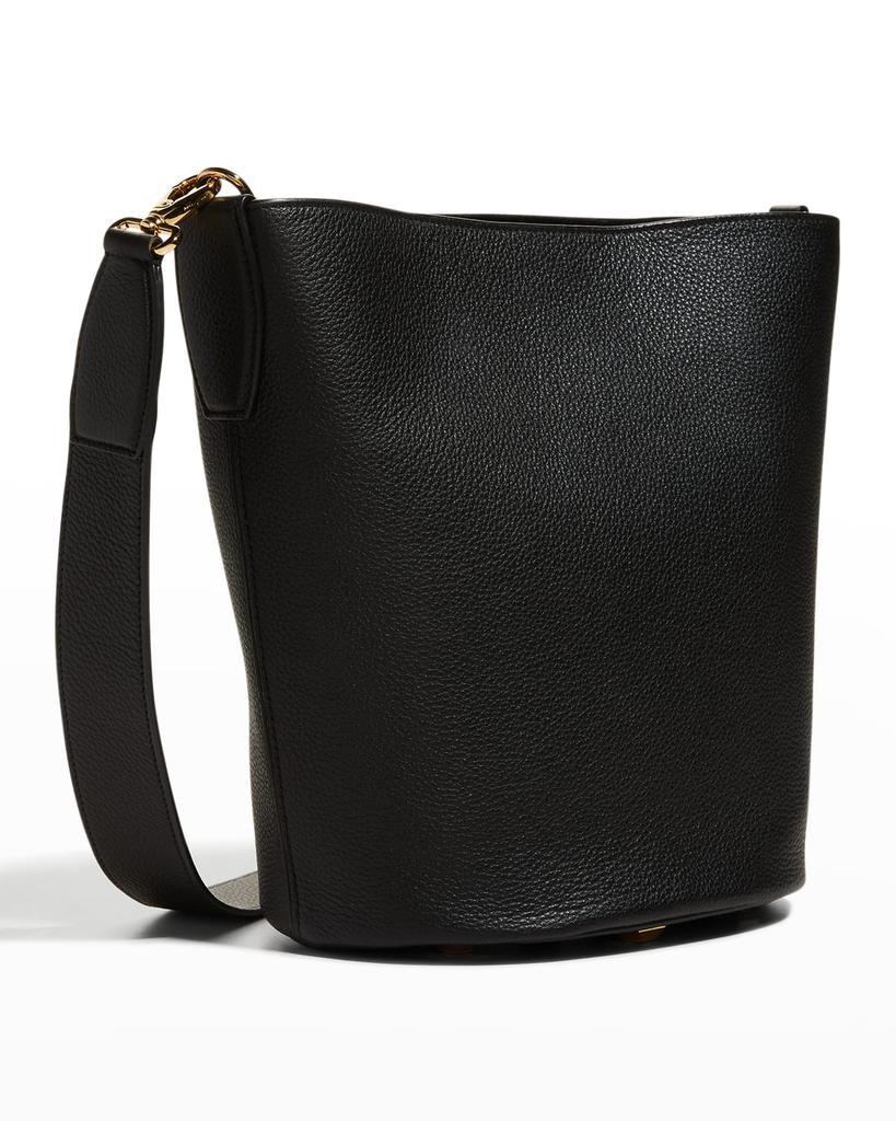 商品Salvatore Ferragamo|The Studio Gancio Leather Bucket Bag,价格¥17559,第5张图片详细描述