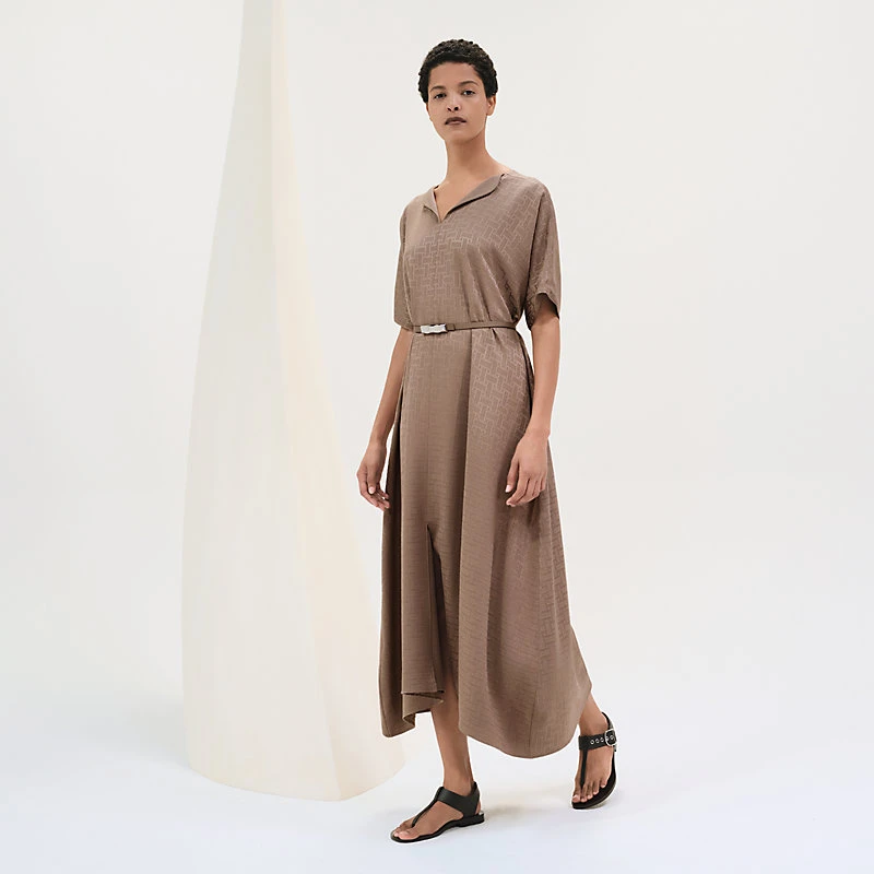 商品Hermes|Hermes/爱马仕 女士灰色真丝连衣裙,价格¥30311,第5张图片详细描述