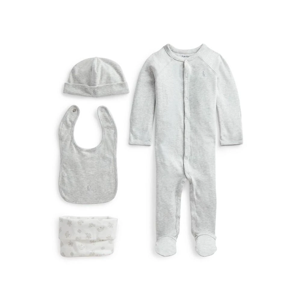商品Ralph Lauren|Baby Boys Organic Cotton Gift Set, 4 Piece,价格¥564,第1张图片