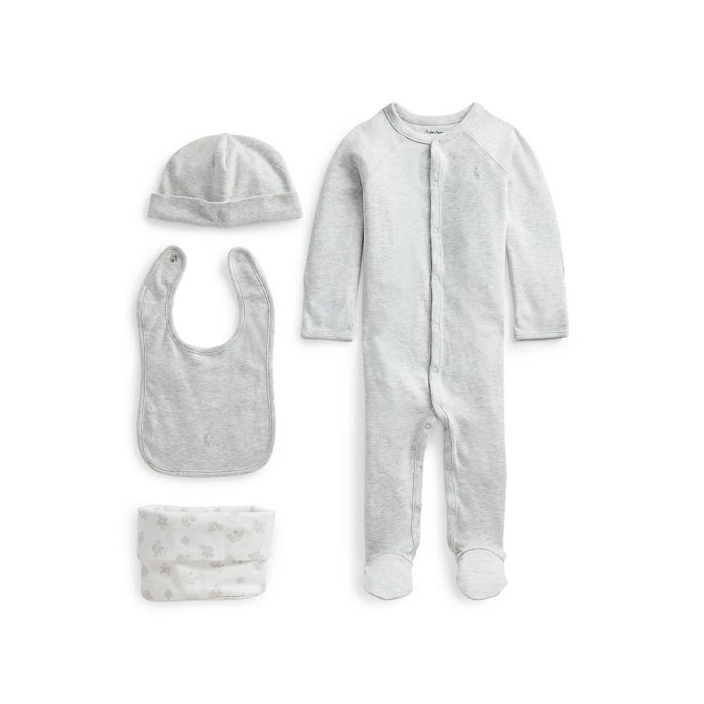 商品Ralph Lauren|Baby Boys Organic Cotton Gift Set, 4 Piece,价格¥574,第1张图片