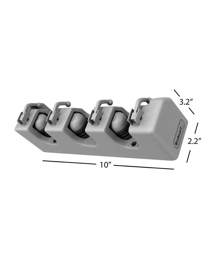 商品Trademark Global|Shovel, Rake and Tool Holder with Hooks - Wall Mounted organizer 2 Pack by Stalwart,价格¥157,第3张图片详细描述