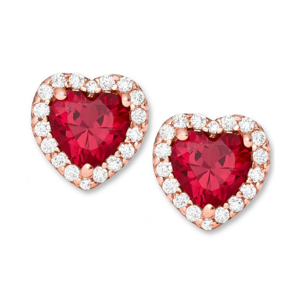 商品Michael Kors|14K Rose Gold-Plated Sterling Silver Heart-Cut Stud Earrings,价格¥708,第1张图片