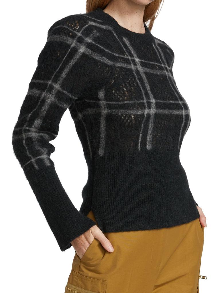 Wool-Blend Knitted Lace Sweater商品第3张图片规格展示