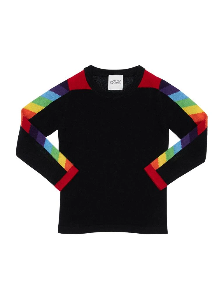 商品Madeleine Thompson|Cashmere Knit Sweater W/ Rainbow Bands,价格¥1222,第1张图片