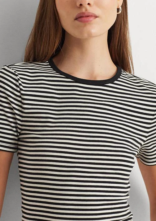 商品Ralph Lauren|Ralph Lauren Striped Stretch Cotton Crew Neck T Shirt,价格¥452,第3张图片详细描述