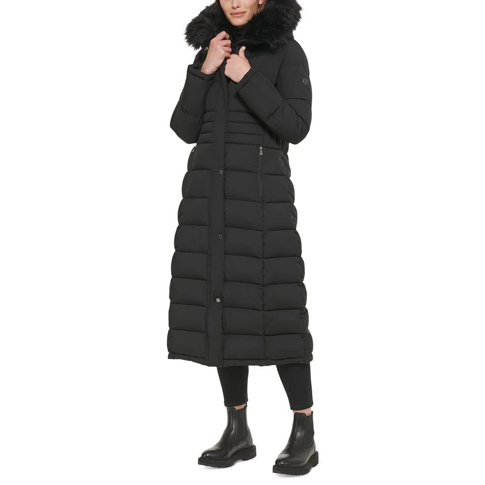Women's Faux-Fur-Trim Hooded Maxi Puffer Coat 商品