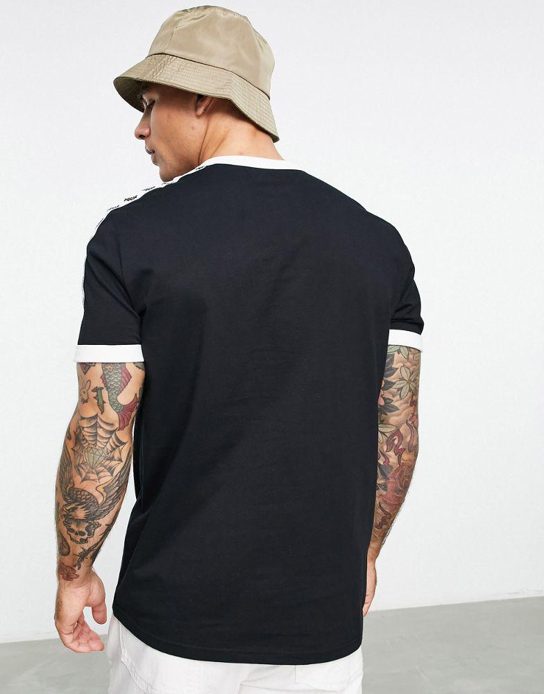 Fred Perry taped ringer t-shirt in black商品第4张图片规格展示
