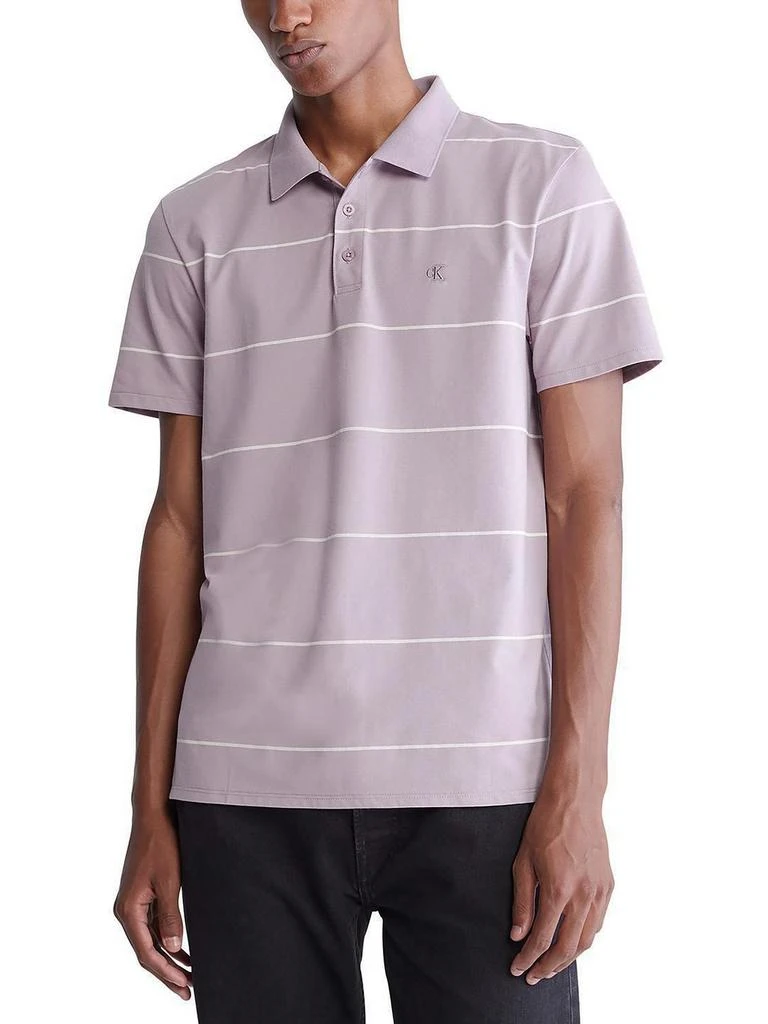 商品Calvin Klein|Mens Striped Short Sleeve Polo,价格¥515,第1张图片