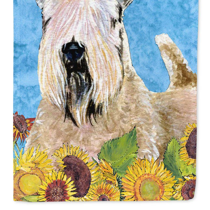 商品Caroline's Treasures|Wheaten Terrier Soft Coated In Summer Flowers Garden Flag 2-Sided 2-Ply,价格¥137,第1张图片