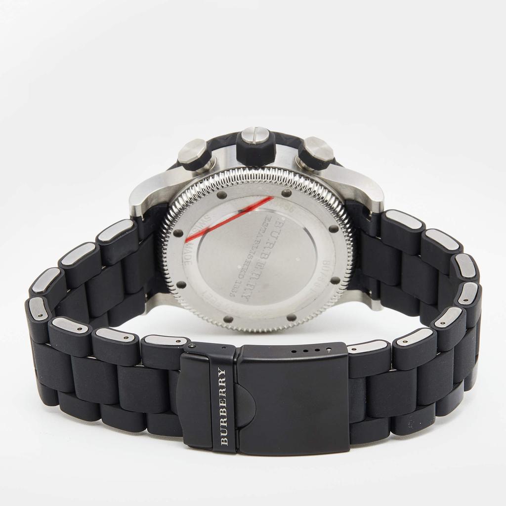 Burberry Black Stainless Steel Rubber Antartic BU7661 Men's Wristwatch 42 mm商品第5张图片规格展示
