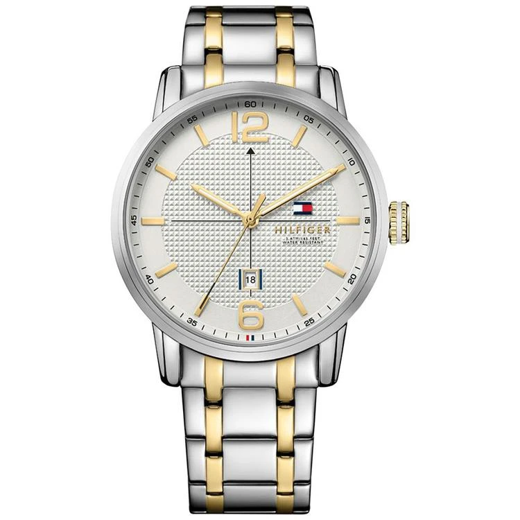 商品Tommy Hilfiger|Men's Casual Sport Two-Tone Stainless Steel Bracelet Watch 44mm 1791214,价格¥614,第1张图片