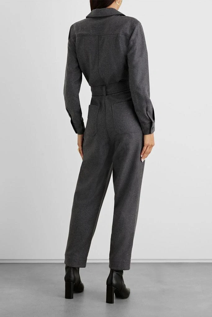 商品IRIS & INK|Victoria belted recycled wool-flannel jumpsuit,价格¥811,第3张图片详细描述