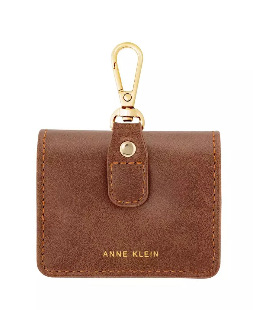 商品Anne Klein|Women's Honey Brown Faux Leather Case with Spring Clip designed for AirPods Pro®,价格¥135,第3张图片详细描述