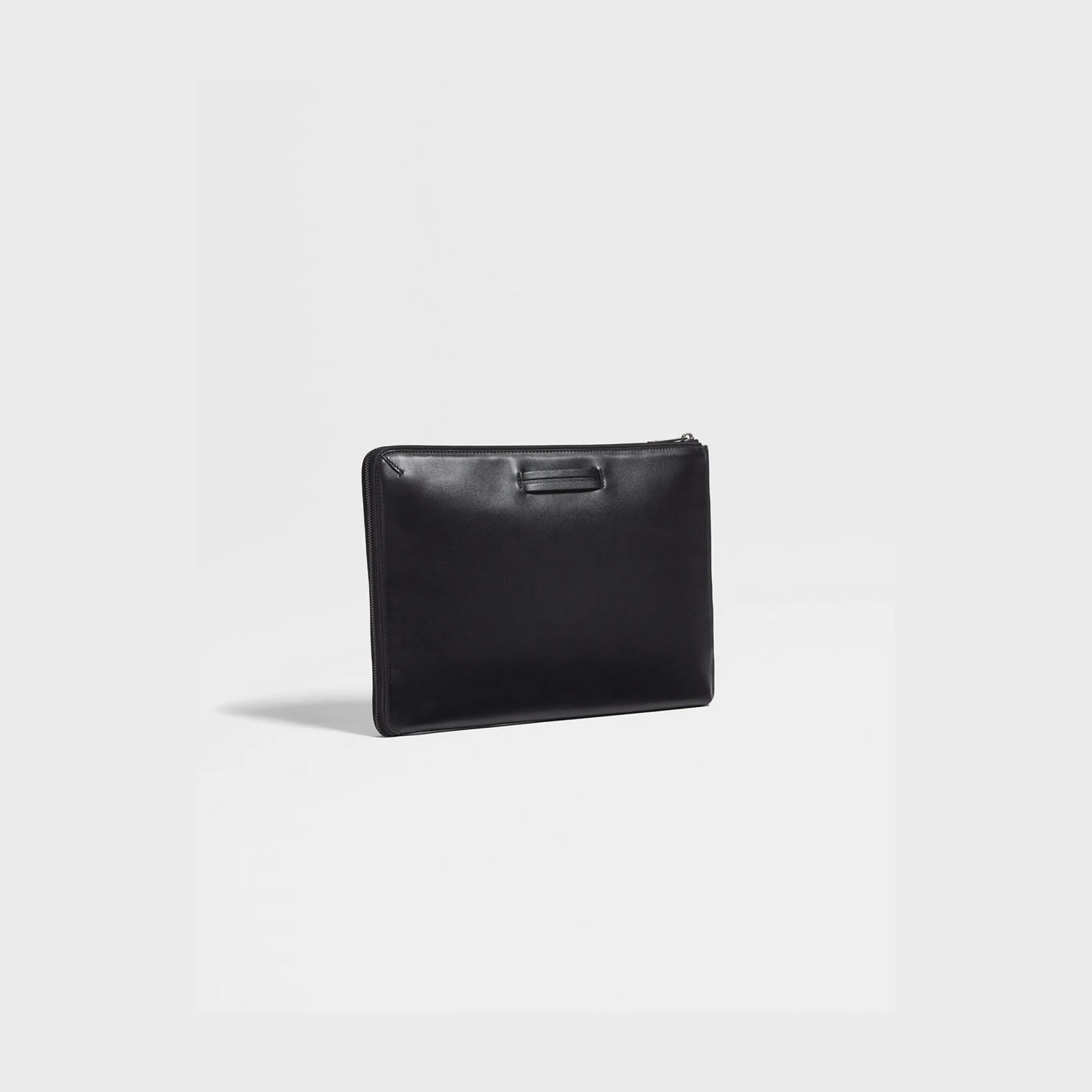 【预售】 杰尼亚 25春夏 男士 手拿包 Black Leather Portfolio LHGRN-C2275Z-NER 商品