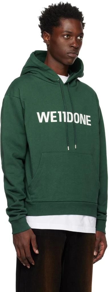 商品We11done|Green Fitted Basic Hoodie,价格¥2877,第2张图片详细描述