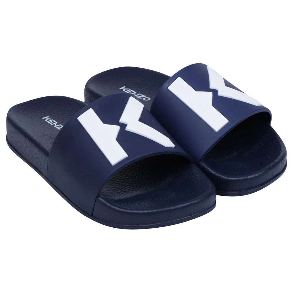 商品Kenzo|Logo Navy Sliders,价格¥341,第2张图片详细描述
