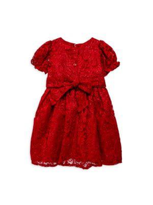 Little Girl’s Lace Embellished Dress商品第2张图片规格展示
