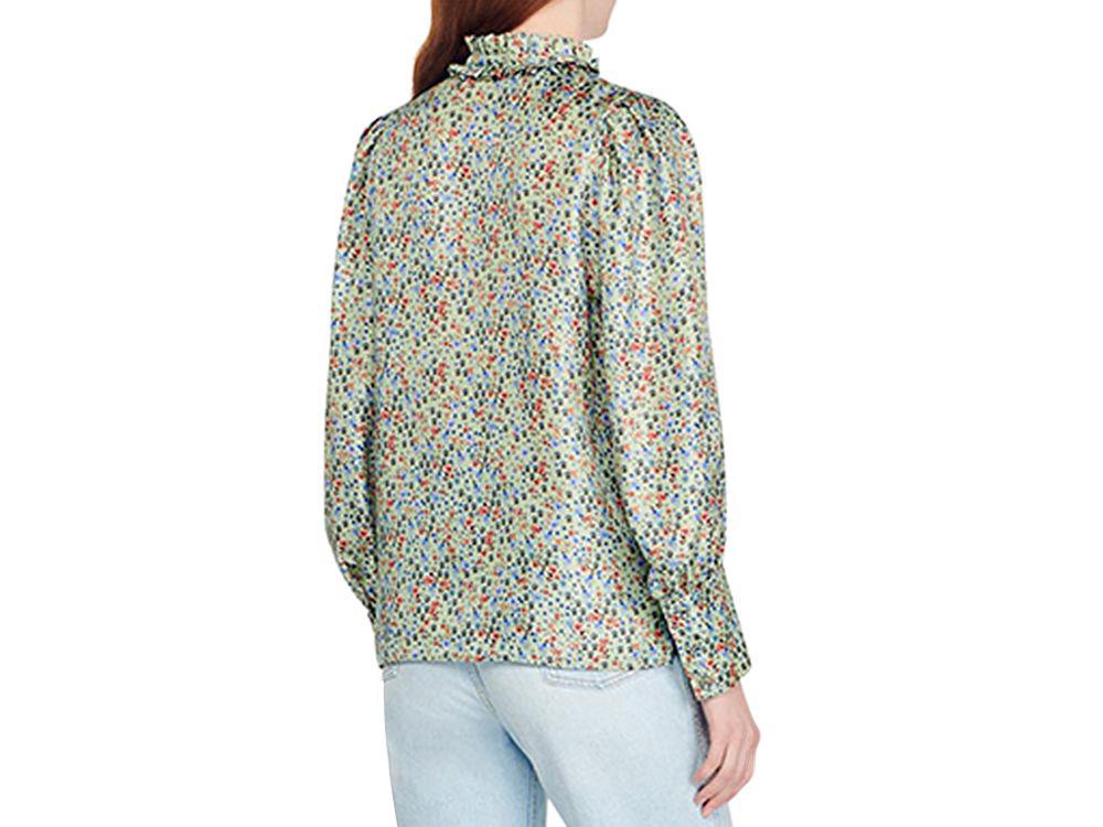 Flowing Blouse with Liberty Flower Print商品第2张图片规格展示