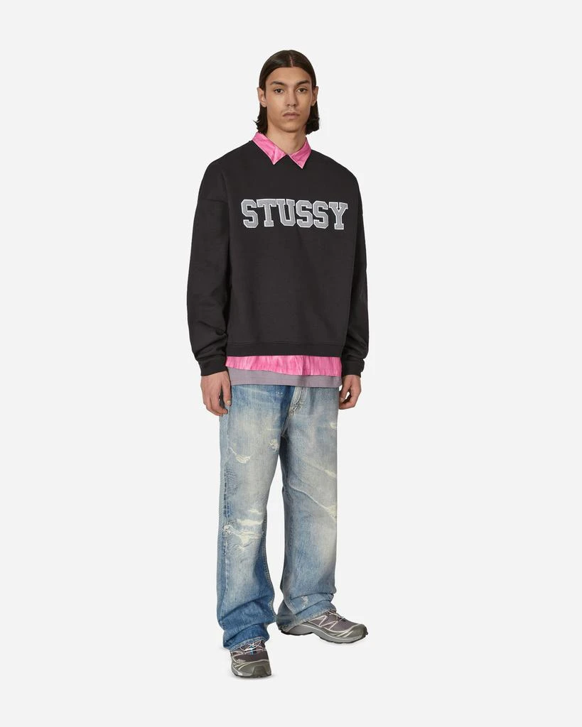 商品STUSSY|Relaxed Oversized Crewneck Sweatshirt Black,价格¥1208,第4张图片详细描述