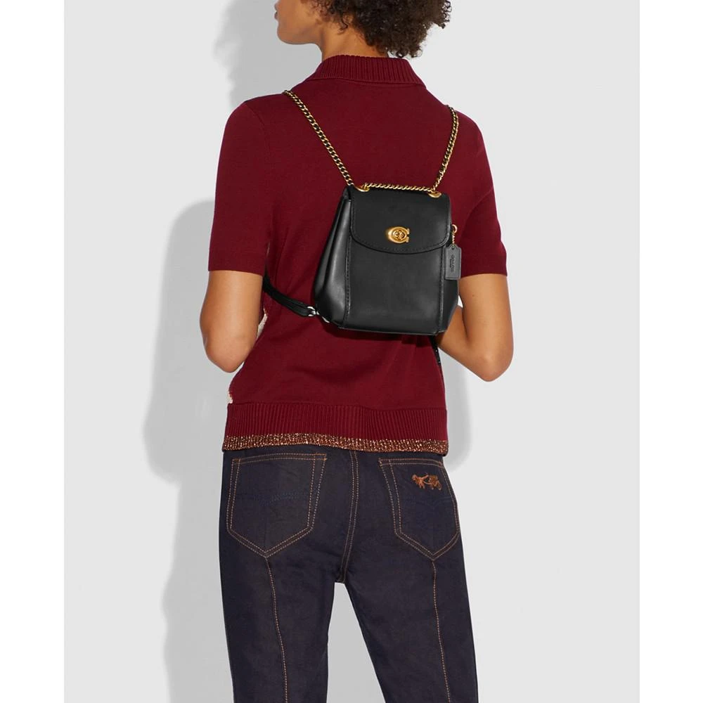 商品Coach|Leather Parker Convertible Mini Backpack,价格¥875,第2张图片详细描述