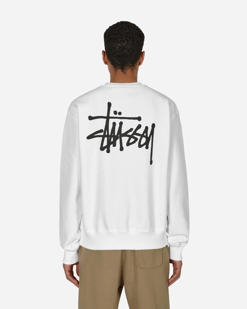 商品STUSSY|Basic Logo Crewneck Sweatshirt White,价格¥939,第3张图片详细描述