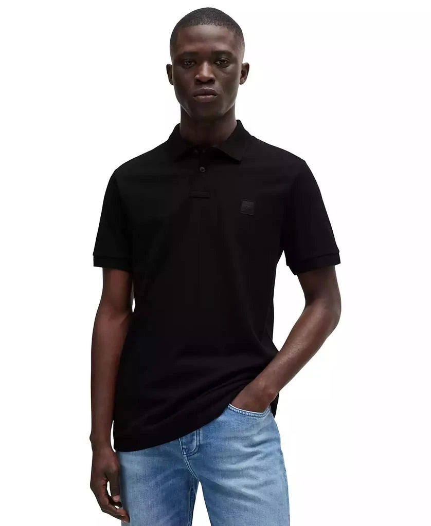 商品Hugo Boss|Men's Slim-Fit Stretch-Cotton Logo Patch Polo Shirt,价格¥655,第1张图片