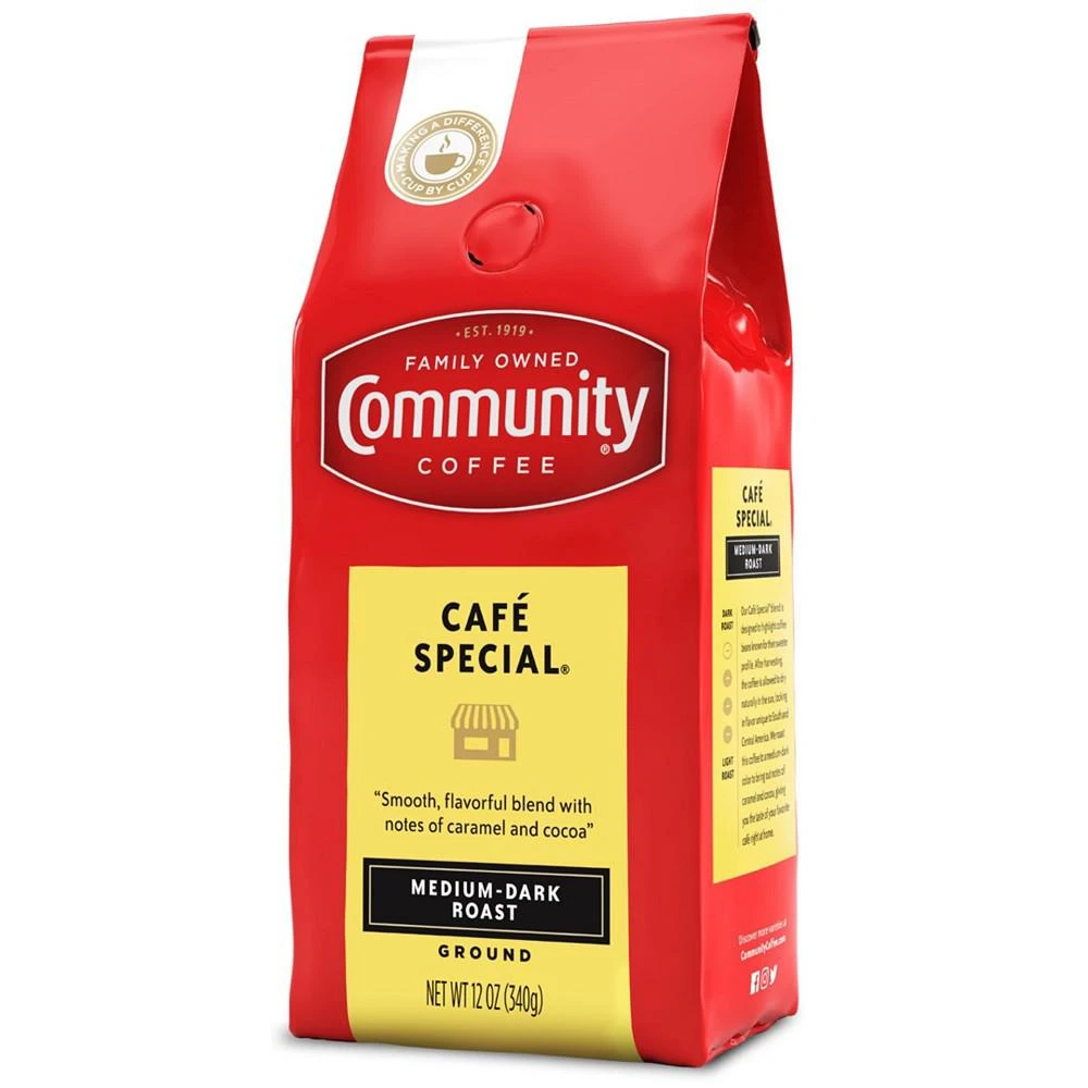商品Community Coffee|Cafe Special Medium-Dark Roast Premium Ground Coffee, 12 Oz - 6 Pack,价格¥463,第3张图片详细描述