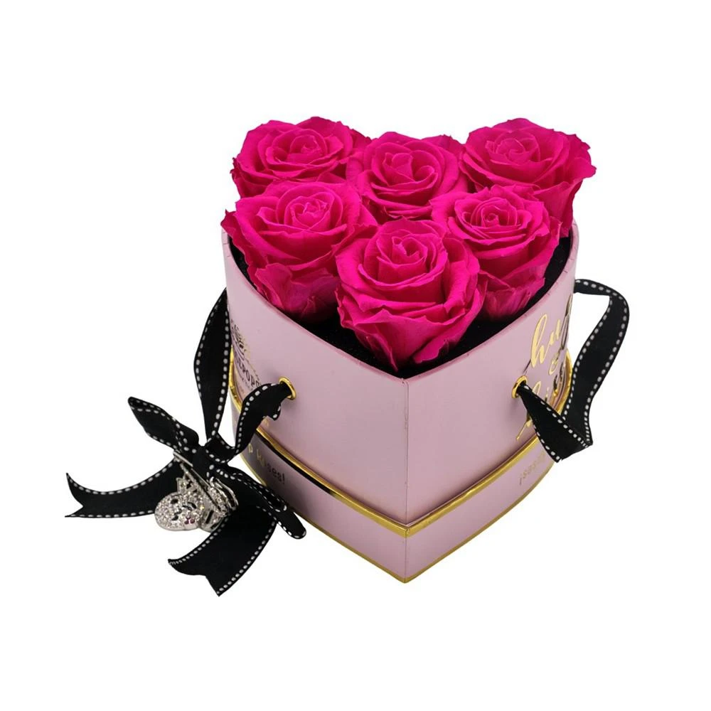 商品Rosepops|Pop-Up Hugs and Kisses Heart Shaped Box with 6 Real Raspberry Punch Roses,价格¥1269,第2张图片详细描述