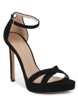 商品Stuart Weitzman|Nudist Dico Suede Stiletto Sandals,价格¥1244,第2张图片详细描述