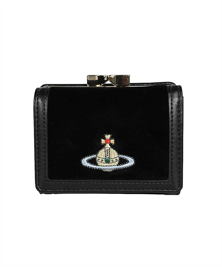 商品Vivienne Westwood|Vivienne westwood embroidered orb small frame wallet,价格¥1848,第1张图片