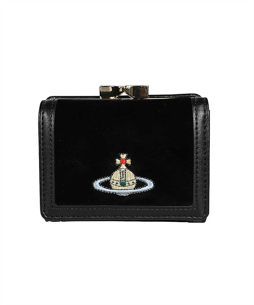 商品Vivienne Westwood|Vivienne westwood embroidered orb small frame wallet,价格¥1880,第1张图片