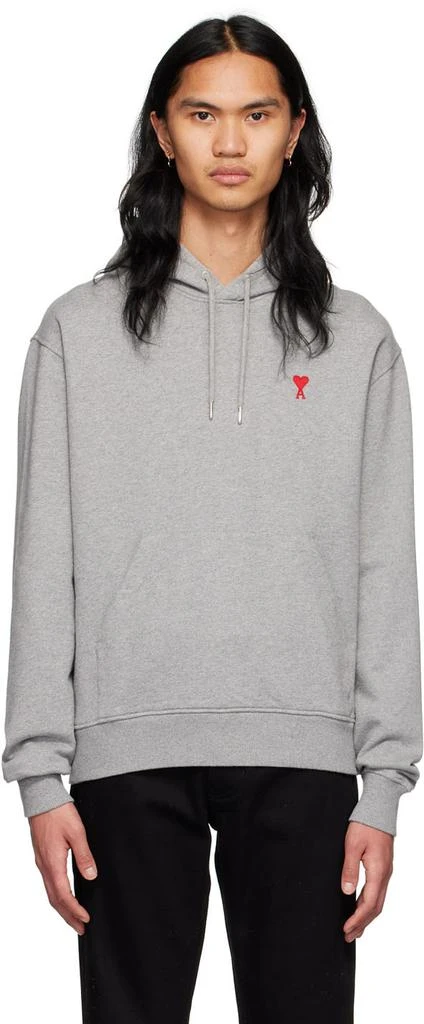 商品AMI|Gray Ami De Cœur Hoodie,价格¥1712,第1张图片