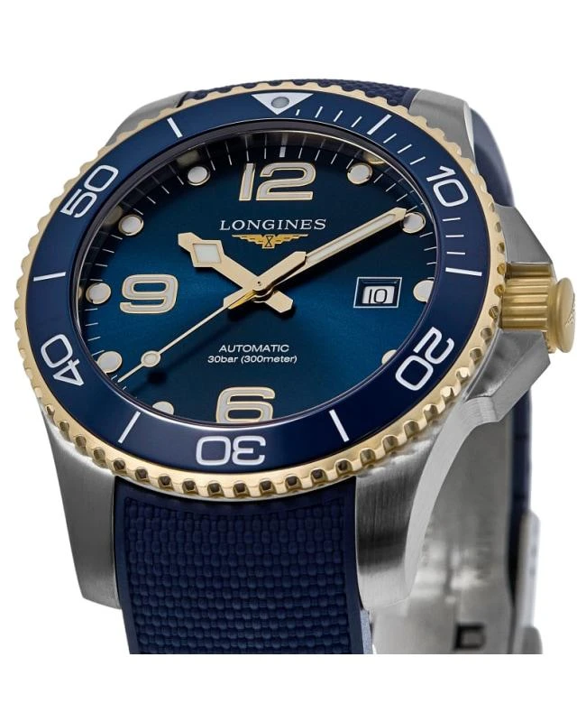 商品Longines|Longines HydroConquest Automatic Blue Dial Rubber Strap Men's Watch L3.781.3.96.9,价格¥11367,第3张图片详细描述