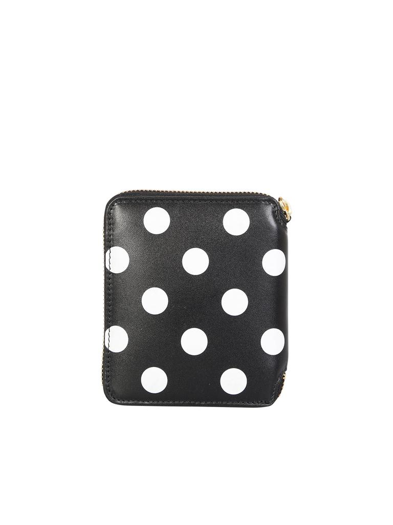 COMME DES GARÇONS WALLET PRACTICAL AND ESSENTIAL: COMME DES GARÃ§ONS WALLET POLKA DOT COIN PURSE WITH ZIP商品第2张图片规格展示