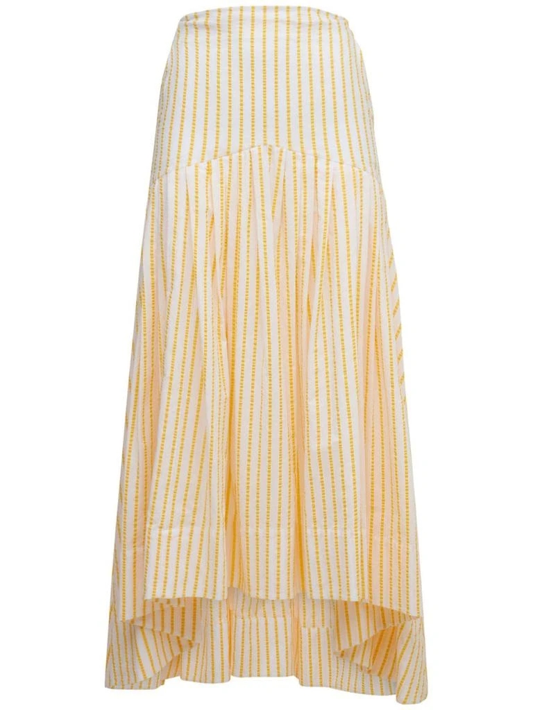 商品Rosie Assoulin|Ulle Cotton Poplin Striped Midi Skirt,价格¥1656,第1张图片