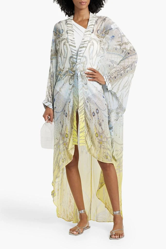 商品Camilla|Crystal-embellished printed silk crepe de chine coverup,价格¥3022,第2张图片详细描述