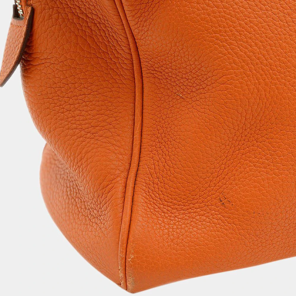 Hermes Victoria Elan 38 Taurillon Clemence Orange K Engraved Handbag 商品