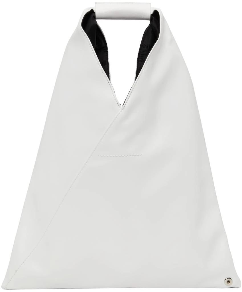 商品MAISON MARGIELA|White Faux-Leather Small Triangle Tote,价格¥1170,第3张图片详细描述