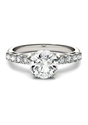 商品Charles & Colvard|Colvard 1.8 Ct. T.w. Lab Created Moissanite Engagement Ring In 14K White Gold,价格¥11132,第4张图片详细描述