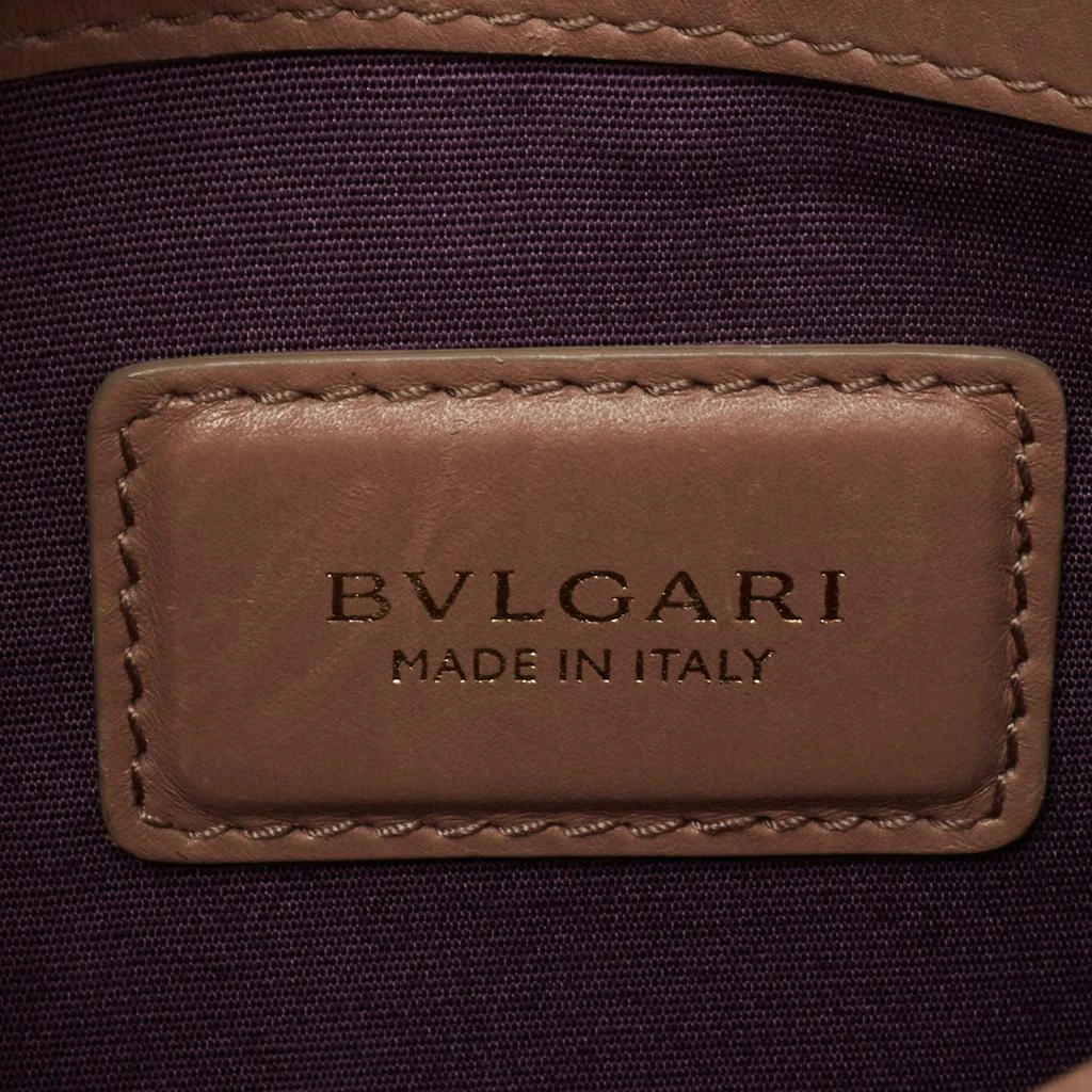 Bvlgari Beige/Black Leather and Perspex Small Flap Cover Shoulder Bag 商品