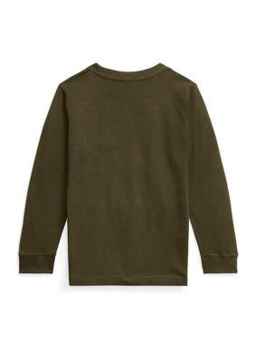 商品Ralph Lauren|Lauren Childrenswear Boys 4 7 Cotton Jersey Long Sleeve T Shirt,价格¥106,第2张图片详细描述