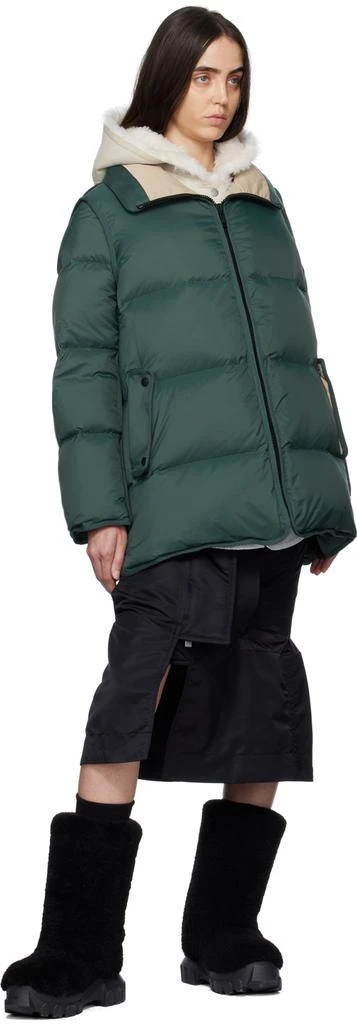商品Yves Salomon|Green & Beige A-Line Down Jacket,价格¥4545,第4张图片详细描述