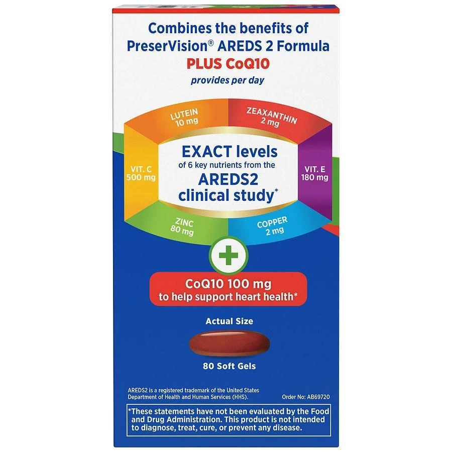 商品PreserVision|AREDS 2 + CoQ10 Softgels,价格¥271,第2张图片详细描述
