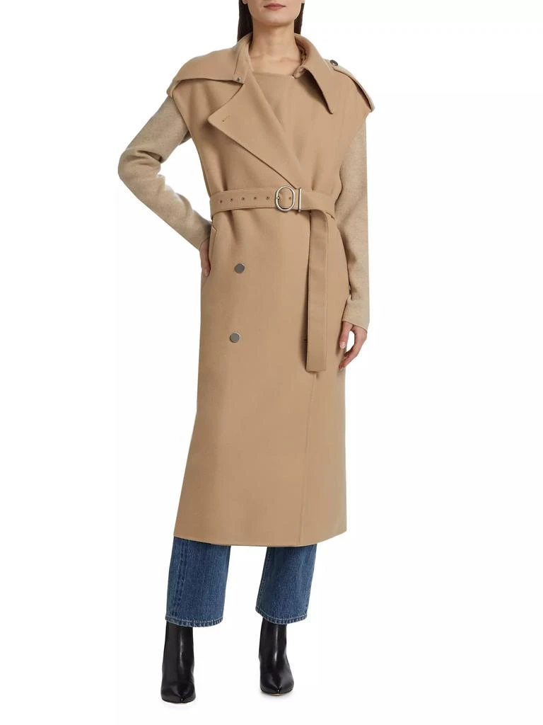 商品Jil Sander|Sleeveless Wool Trench Coat,价格¥22717,第3张图片详细描述