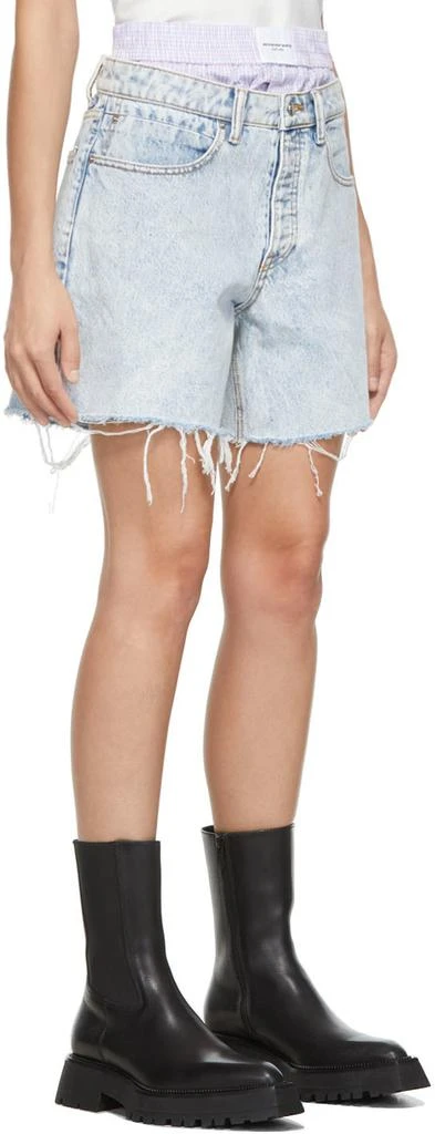 商品Alexander Wang|Blue Boxer Layer Denim Shorts,价格¥1157,第2张图片详细描述