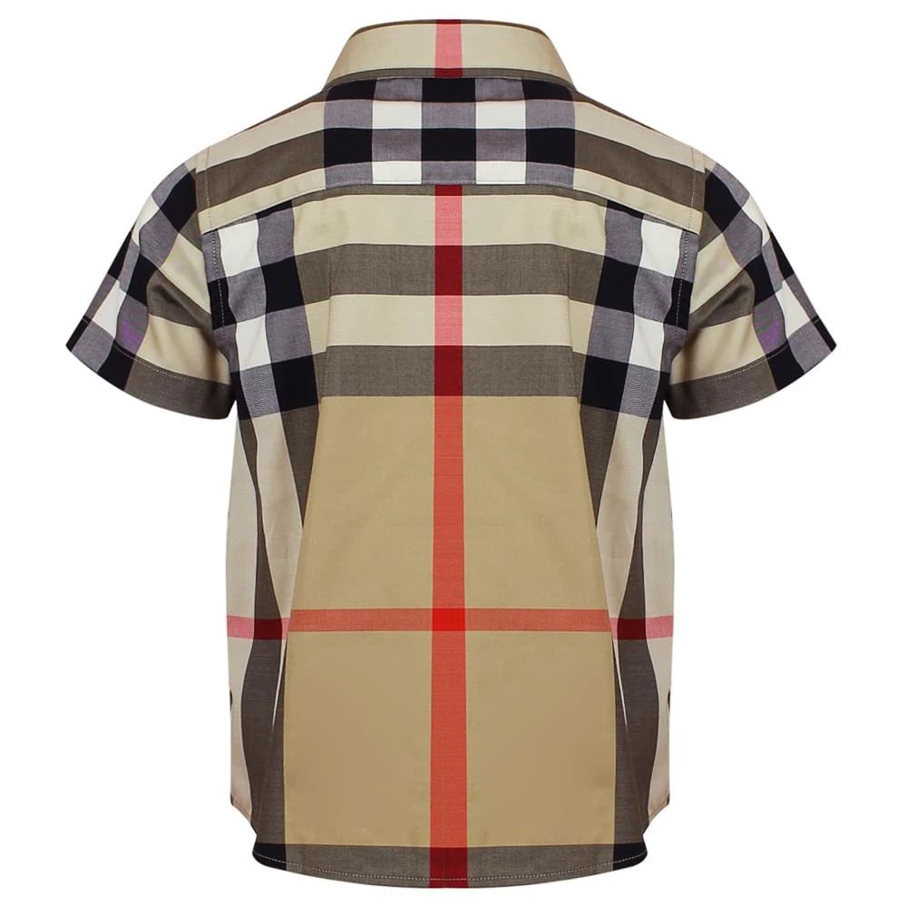 商品Burberry|Short Sleeve Mini Owen Shirt Beige,价格¥1567,第1张图片