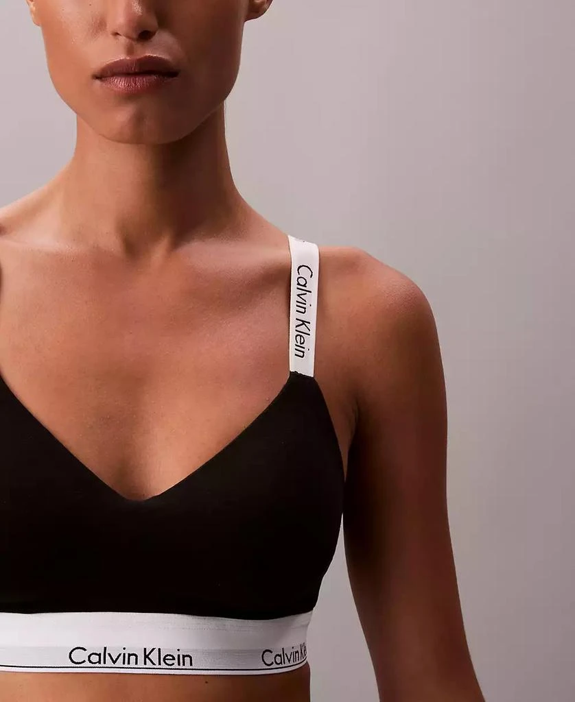 商品Calvin Klein|Women's Icon Cotton Lightly Lined Full Coverage Bralette QF8504,价格¥187,第2张图片详细描述