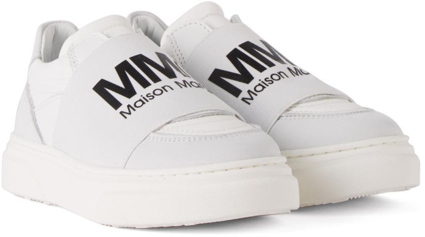 商品MAISON MARGIELA|Kids White Logo Slip-On Sneakers,价格¥2060,第6张图片详细描述