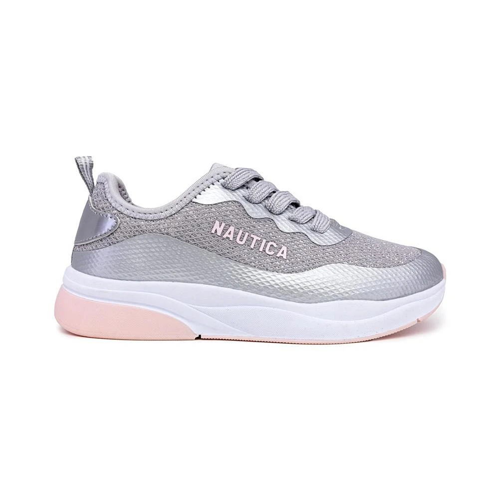 商品Nautica|Little Girls Tupple Casual Glitter Lace Up Sneakers,价格¥177,第2张图片详细描述